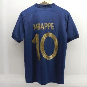 MBAPPE French Futbol Jersey Mens Medium Federation Henley 10 Short Sleeve Shirt